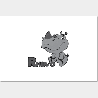 Cute Rhino Posters and Art